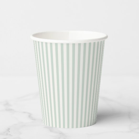 Spring Heritage Stripes | Muted Sage 紙コップ (左)