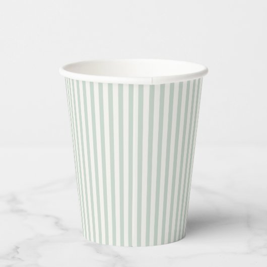Spring Heritage Stripes | Muted Sage 紙コップ (右)