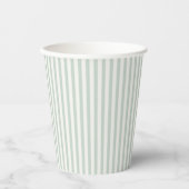 Spring Heritage Stripes | Muted Sage 紙コップ (正面)