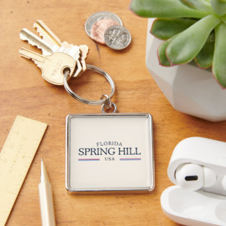 Spring Hill Florida Heritage – Classic Cream キーホルダー