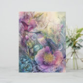 SPRING HUMMINGBIRD FLORAL GARDEN SCRAPBOOK PAPER (スタンド正面)