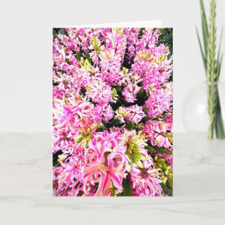 Spring Hyacinth Blank Card 招待状