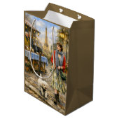 Spring In Paris Poodle  ミディアムペーパーバッグ (裏面アングル)