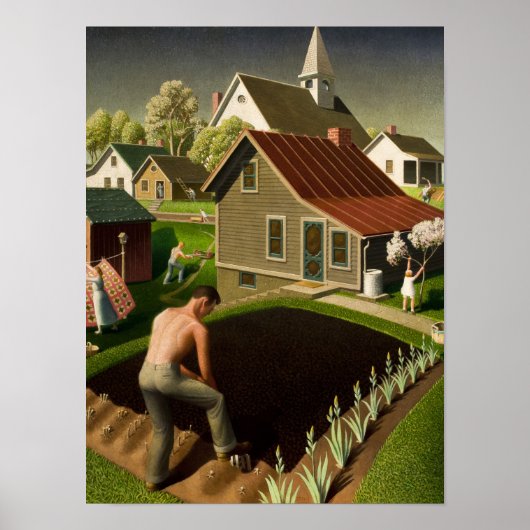 Spring in Town, 1941 by Grant Wood ポスター (正面)