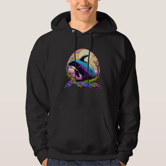 Spring into style with this charming Orca Artwork  パーカ (正面)