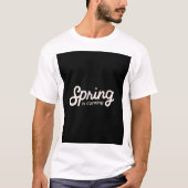 spring is coming white tshirt tシャツ (正面)
