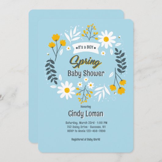 Spring Is Here 招待状 (正面/裏面)