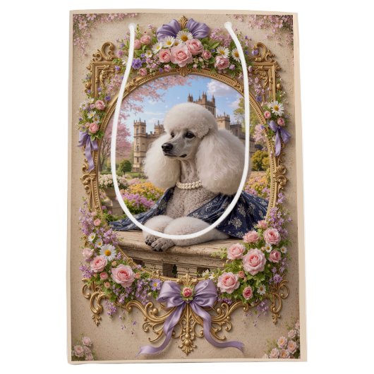 Spring Is In The Air, Poodle  ミディアムペーパーバッグ (正面)