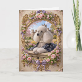 Spring Is In The Air, Poodle Blank Card カード