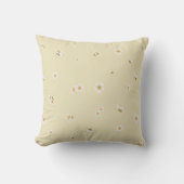 Spring Ivory White Plum Blossom Floral Pattern クッション (正面)