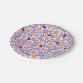 Spring Ladybugs and Daisies ペーパープレート (アングル)