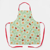 Spring Ladybugs and Daisies Mom Apron エプロン (正面)