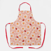 Spring Ladybugs and Daisies Mom Apron エプロン (正面)
