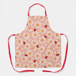 Spring Ladybugs and Daisies Mom Apron エプロン