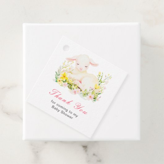 Spring Lamb Baby Shower フェイバータグ (インサイチュ)