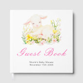 Spring Lamb Baby Shower Guest Book ゲストブック (正面)