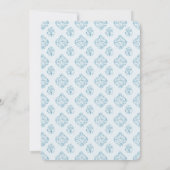 Spring Lamb Cute Doodle Blue Boy Baby Shower 招待状 (裏面)