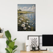 Spring Landscape Print, Wildflower Field Digital ポスター (ホームオフィス)