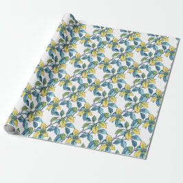 Spring Leaves Botanical Wrapping Paper ラッピングペーパー