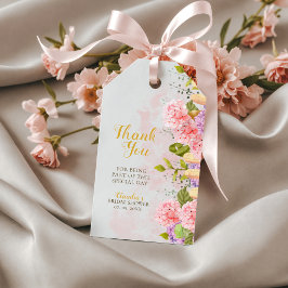 Spring Lilac Floral Bridal Shower Thank You ギフトタグ
