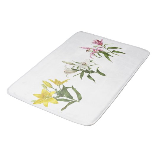 Spring Lily Flower Garden バスマット (アングル)