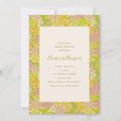 Spring Lime Green Floral Bridal Shower Invitation 招待状 (正面)