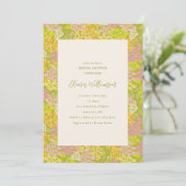 Spring Lime Green Floral Bridal Shower Invitation 招待状 (スタンド正面)