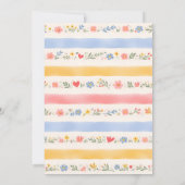 Spring Little Chick Floral Girl Baby Shower 招待状 (裏面)