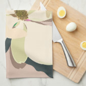 Spring Magnolia Color Blocks Florist キッチンタオル (四つ折り)
