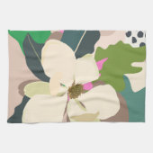 Spring Magnolia Color Blocks Florist キッチンタオル (横)