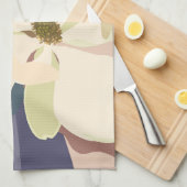 Spring Magnolia Color Blocks Florist  キッチンタオル (四つ折り)