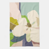 Spring Magnolia Color Blocks Florist  キッチンタオル (縦)