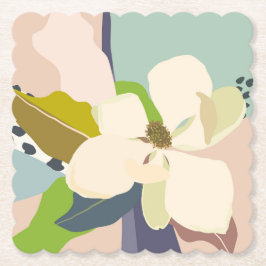 Spring Magnolia Color Blocks Florist  ペーパーコースター