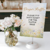 Spring Meadow Diaper Raffle Wildflower Sign ポスター