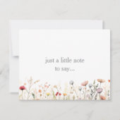 Spring Meadow Floral Baby Announcement Card サンキューカード (正面)