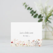 Spring Meadow Floral Baby Announcement Card サンキューカード (スタンド正面)
