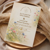 Spring Meadow Floral Wedding 招待状
