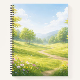 Spring Meadow Nature Spiral Notebook ノートブック
