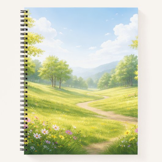 Spring Meadow Nature Spiral Notebook ノートブック (正面)