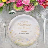 Spring Meadow Wildflower Pastel Garden Floral ペーパープレート