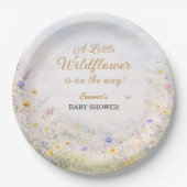 Spring Meadow Wildflower Pastel Garden Floral ペーパープレート (正面)