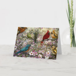 Spring Meet: Colorful Songbirds Bird Lovers Gifts カード