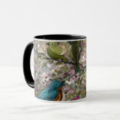 Spring Meet: Colorful Songbirds Bird Lovers Gifts マグカップ (正面左)