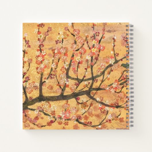 Spring Melody: Plum Blossom & Bush Warbler ノートブック (裏面)