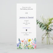 Spring multi floral colors garden wedding invitati 招待状 (スタンド正面)