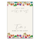 Spring Mustard Meadow Flower Wedding Place Card テーブルナンバー (正面)
