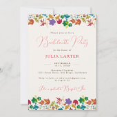 Spring Mustard Purple Flower Bachelorette Party 招待状 (正面)