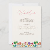 Spring Mustard Purple Flower Bachelorette Party 招待状 (裏面)