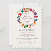 Spring Mustard Purple Meadow Bridal Shower 招待状 (正面)