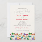 Spring Mustard Purple Meadow Engagement Party 招待状 (正面)